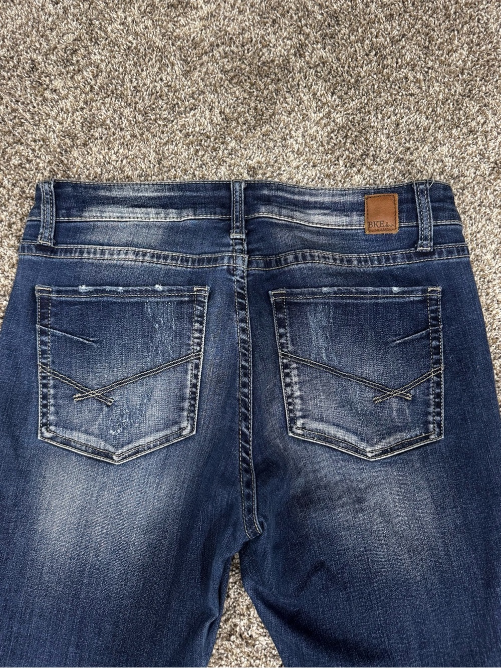 BKE Sabrina Skinny Jeans Women’s 28R Dark Wash Stretch Denim Buckle 28x31.5 - Picture 6 of 6